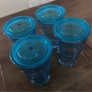 Blue  Glass Tumblers Set